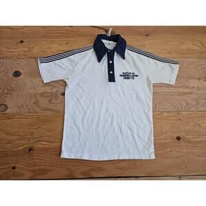 NCAA Swimming and Diving Committee White Polo Shirt Sz M 1980s